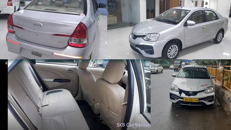 Toyota Etios outstation Cab for hire From Bangalore Airport or Railway station
